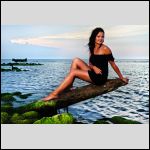 The model: Laura, by the Latvian seaside