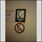 The smoking place where it's forbidden to smoke